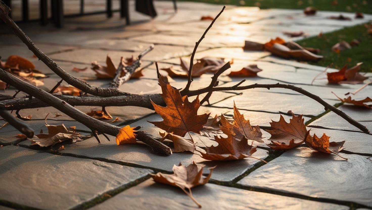 patio after storm